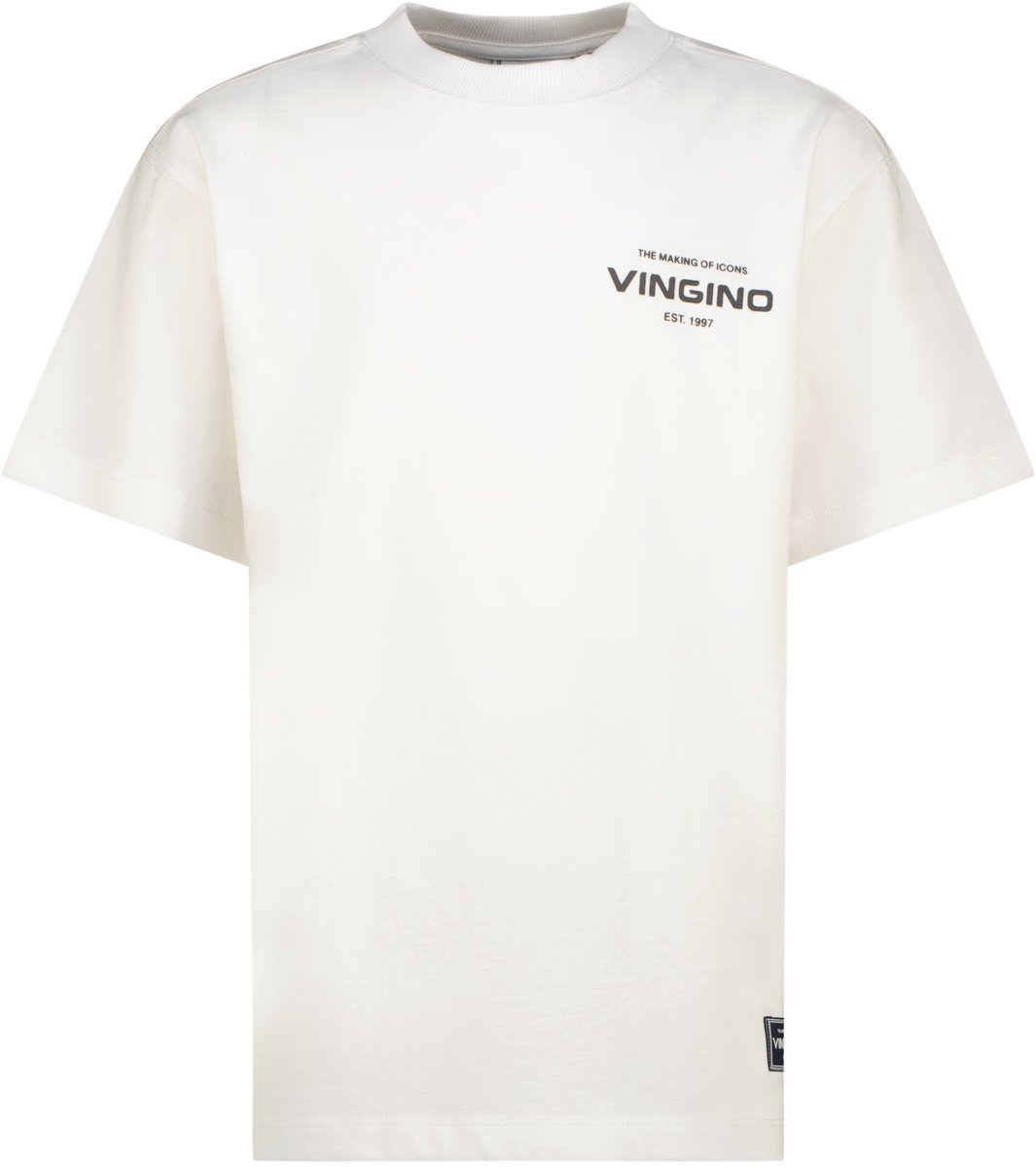 Vingino Basic Oversized Polo's & T-shirts Jongens - Polo shirt - Wit - Maat 116