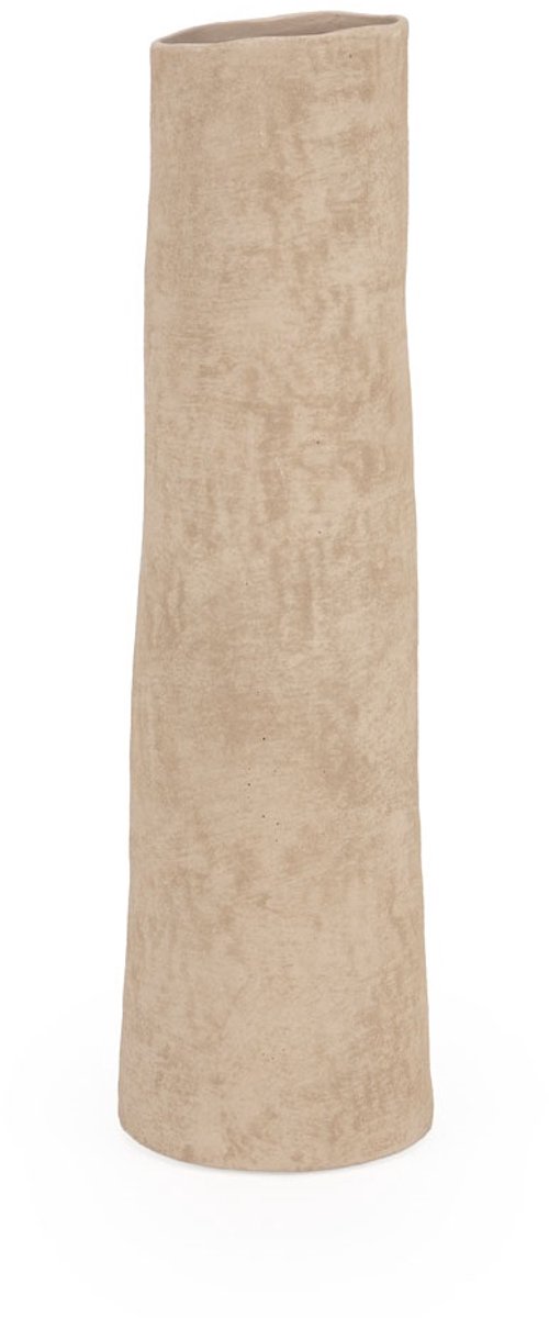 Isaa Soave Vaas – Terracotta – Lichtbruin – 48,5 cm – Handgemaakt Wit
