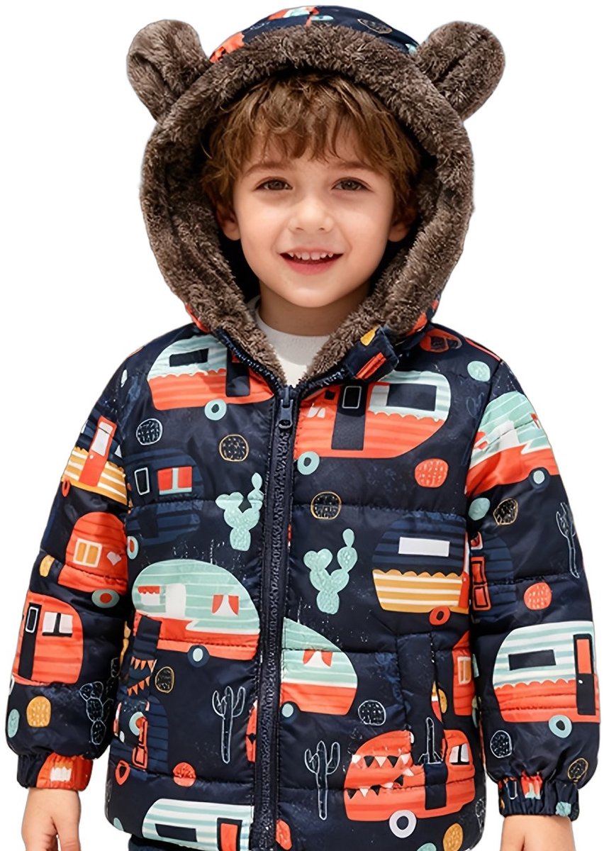 Currero Winterjas Parka Jongens Lange Jas Wintermantel Overjas Gewatteerd Waterdicht Winter Stijlvol Mantel Kinderen Mandarijn 4-5 Jaar Mandarin