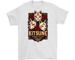 Kitsune Shirt – KITSUNE – Japanse Cultuur Outfit – Unisex T-Shirt voor Dames & Heren – Origineel Cadeau