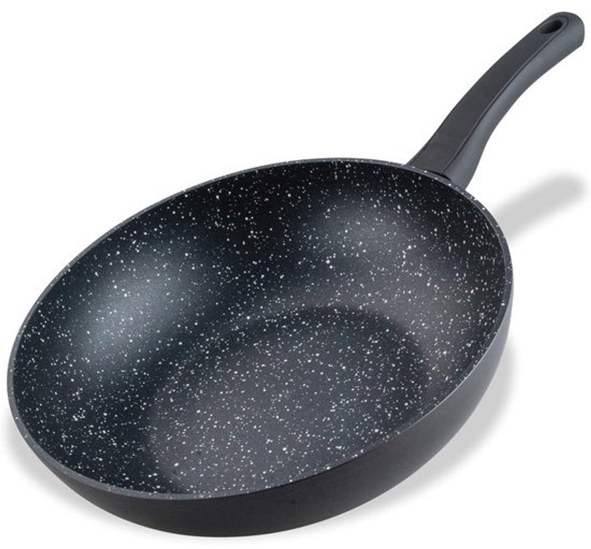 28 cm Wokpan van 90% Gerecycled Aluminium - Ergonomische Handgreep - Geschikt voor Inductie