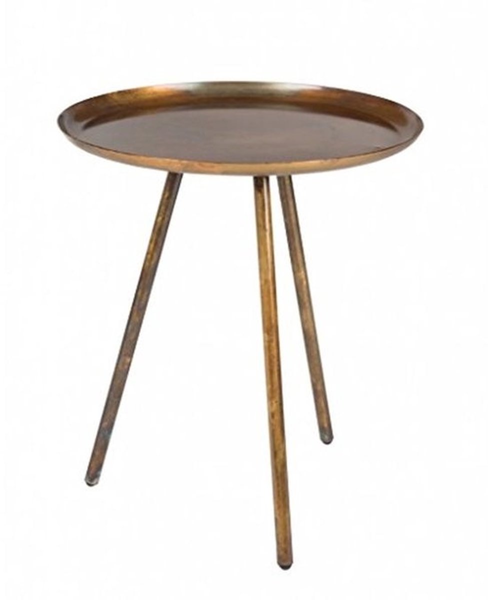 Koperen bijzettafel - 39 x 39 x 45 cm - Moderne woonaccessoires