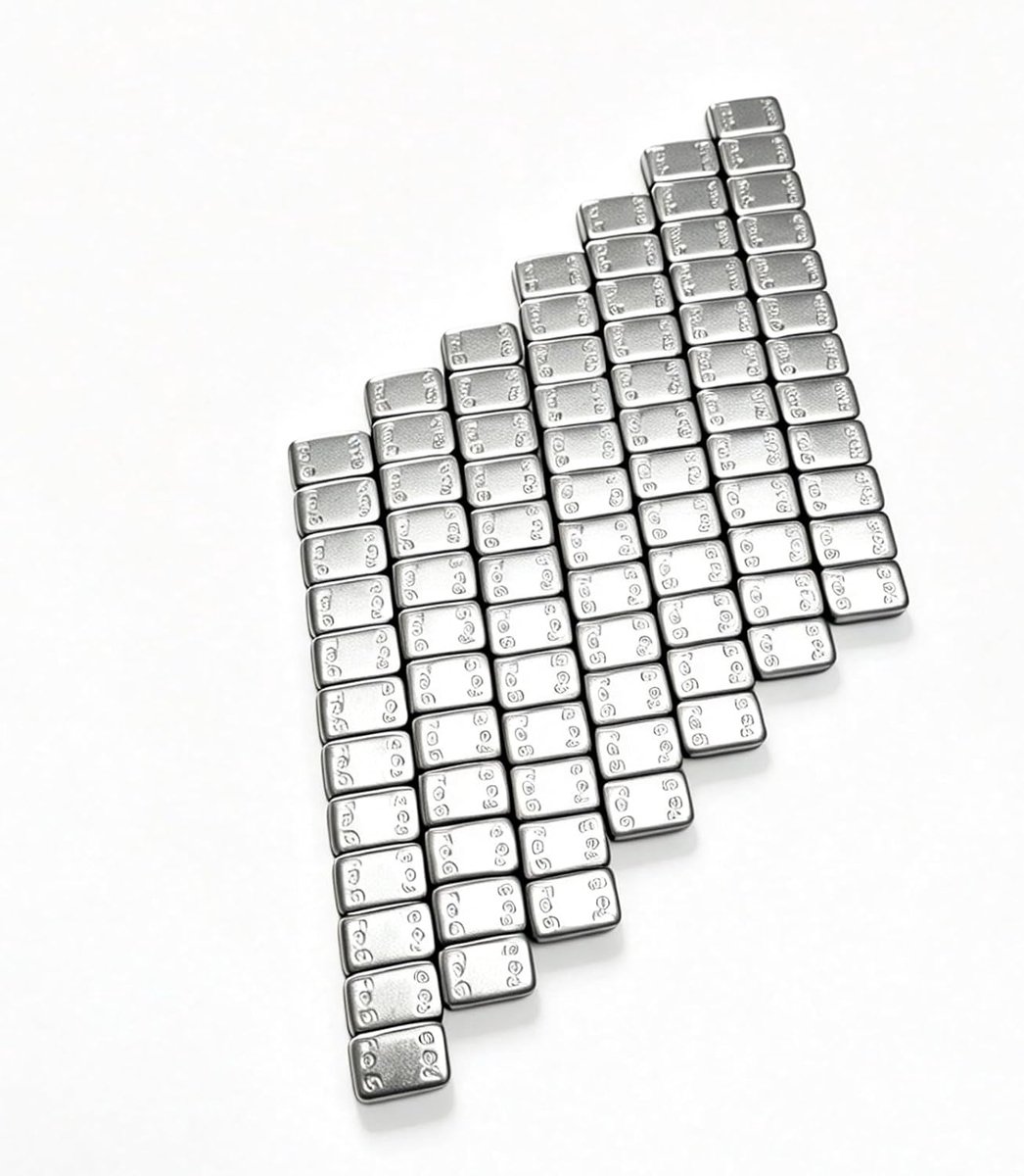 zelfklevende gewichten, balanceergewichten, stalen gewichten, zwart, 50 stuks, 5 g x 12 voor aluminium velgen, verzinkt en met kunststof coating 1