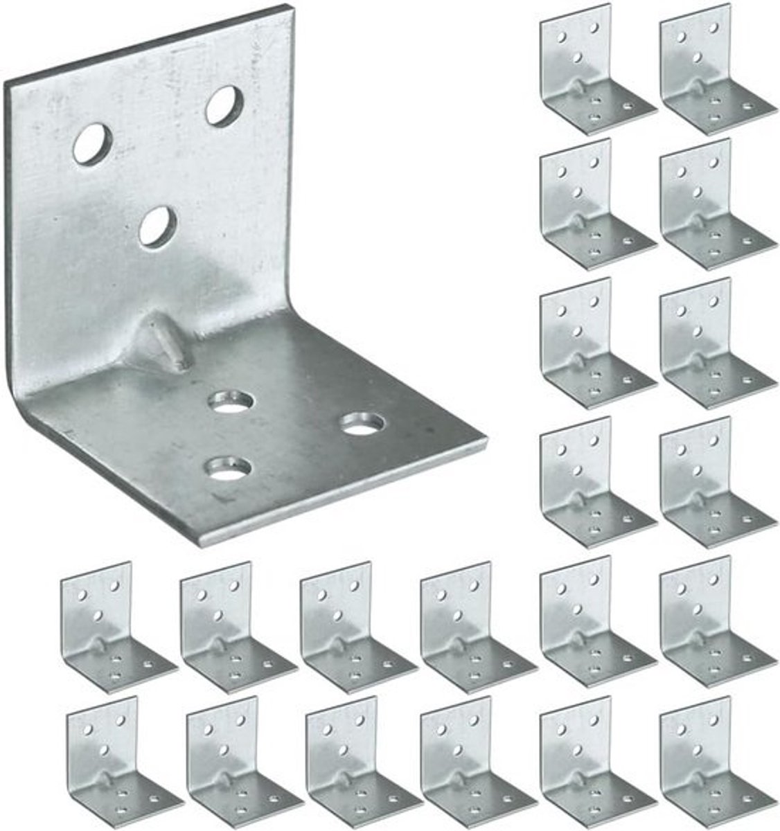 Hoekverbindingen 30 x 30 mm - 20 stuks verzinkt staal