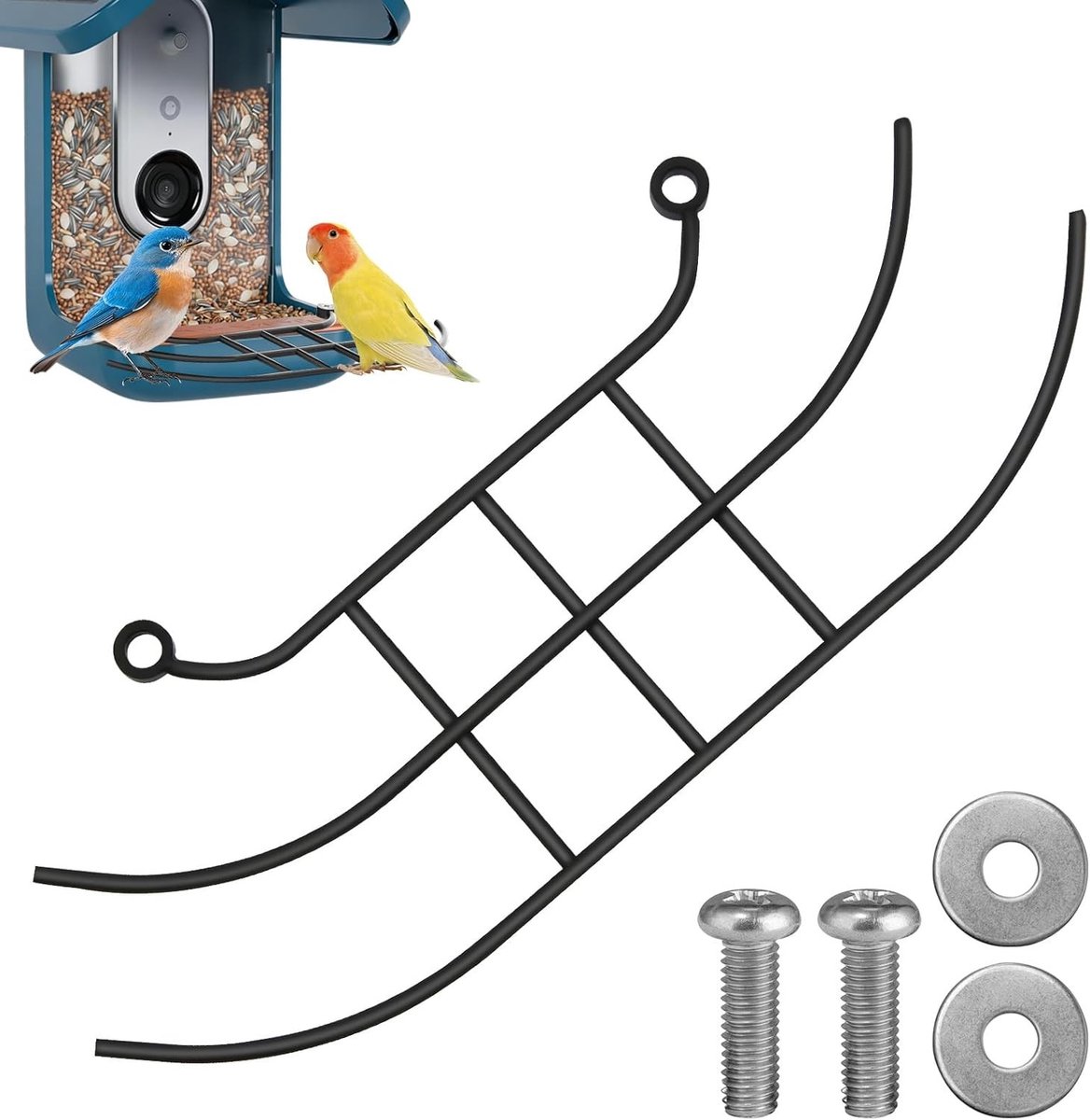 Perchextender voor Vogelvoeders, Vetbollenhouder Accessoires en Vervangonderdeel - Eenvoudige installatie met 2 schroeven, ondersteunt meerdere vogels voor betere voederervaring