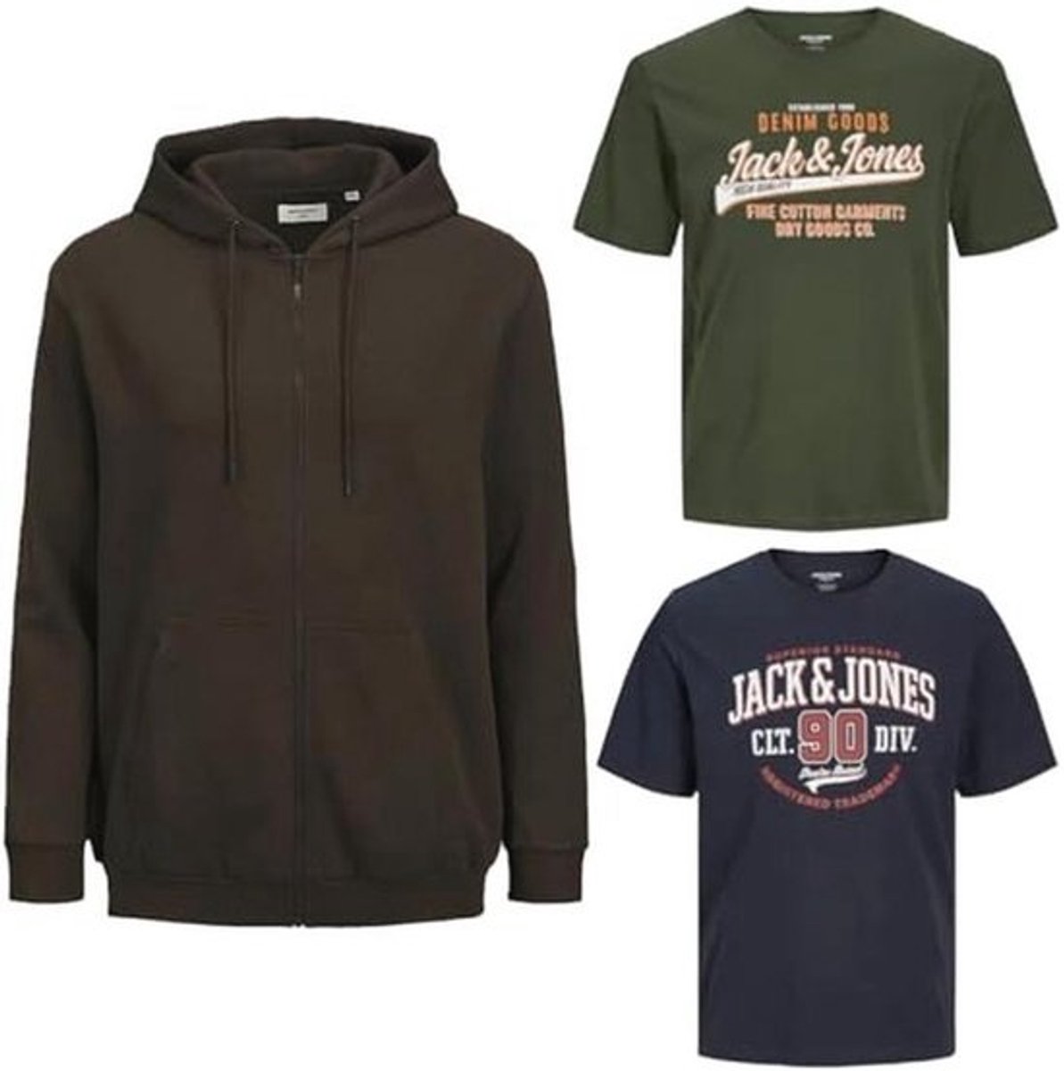 Heren Big Size 3-delige Set - Sweat Hoodie, Pullover en T-Shirt Oversized Plus Size 3XL tot 8XL