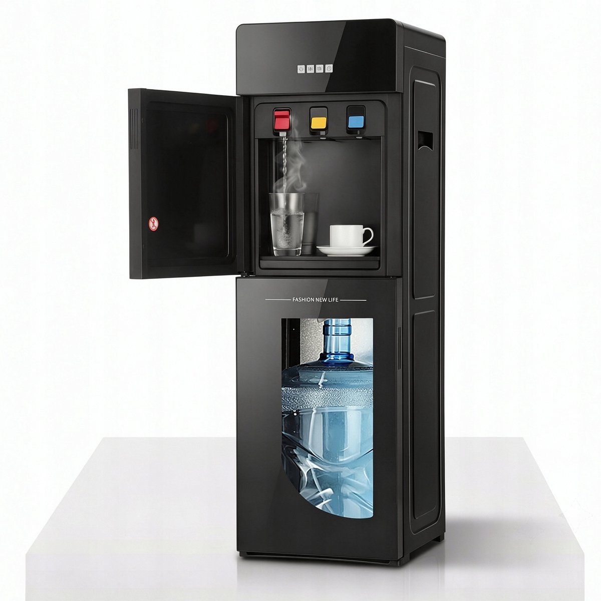 Waterdispenser met Koel- en Verwarmfunctie, Onderkant Inbouw, 3 Temperaturen (Heet/Koud/Kamer), LED Display met Waarschuwing, voor Huis & Kantoor