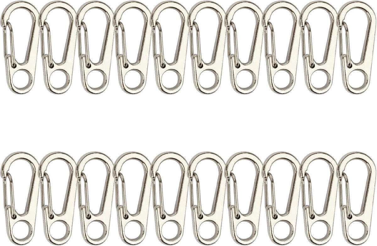 3,3 cm mini-karabijnhaak, aluminium karabijnhaak, kleine sleutelhanger, haak voor kamperen, reizen, wandelen
