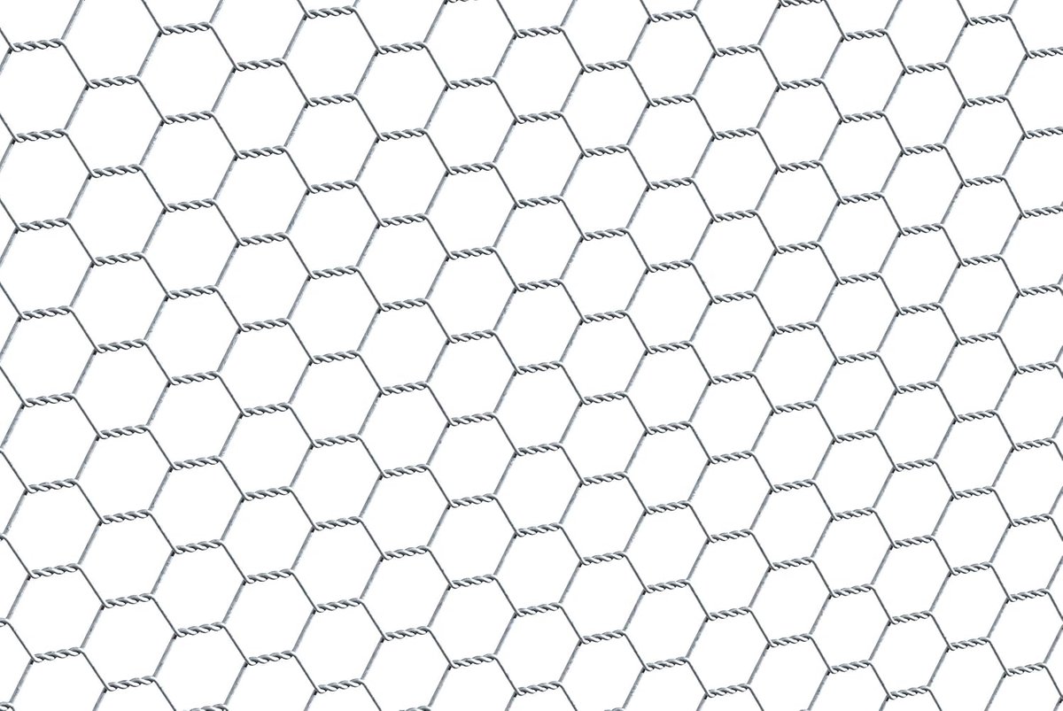 Zeshoekig gaas | verschillende lengtes en hoogtes - naar keuze in verschillende kleuren | verzinkt | mazen 13 x 13 mm | hoogte 50 cm | lengte 25 m