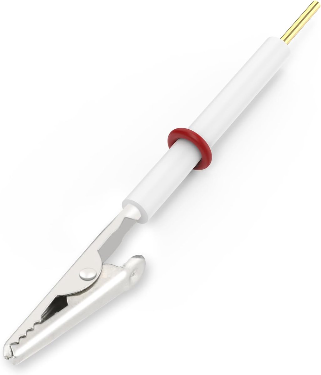 Elektrodehouder, Multifunctionele Elektrodeklem met Verwijderbare Roestvrijstalen Krokodillenklem en PTFE Behuizing, voor Elektrochemische Experimenten in het Laboratorium, 80 mm