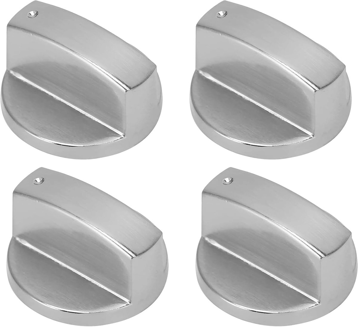 Knoppen, 6MM Zilveren Gasfornuisknoppen, Duurzame Metalen Schakelaarbedieningsfornuisadapterknop, Kookplaatvervangende Knop voor Keukenfornuizen Fornuis Oven Kookplaat