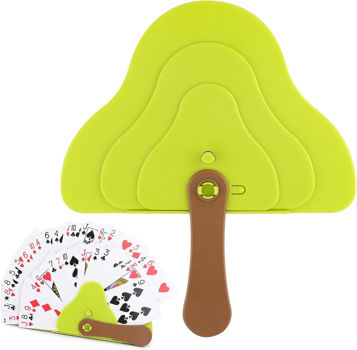 2 STKS Boomvormige Speelkaarthouder Handvrije Plastic Game Card Stand Easy-Grip voor Kinderen Volwassenen Senioren Poker UNO Bridge Dos Canasta Familie Game Night Poker Party Accessoires