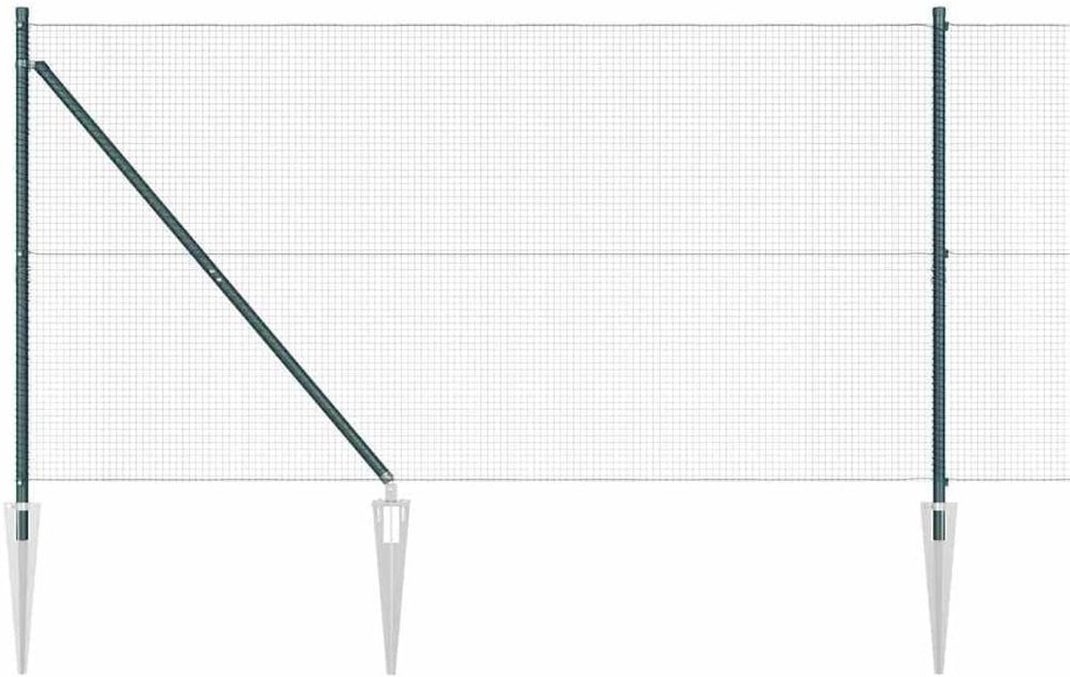 Palen groen 10 x 1,4 m, pvc-gecoat, 16 x 16 mm mazen, weerbestendig voor tuin en terras