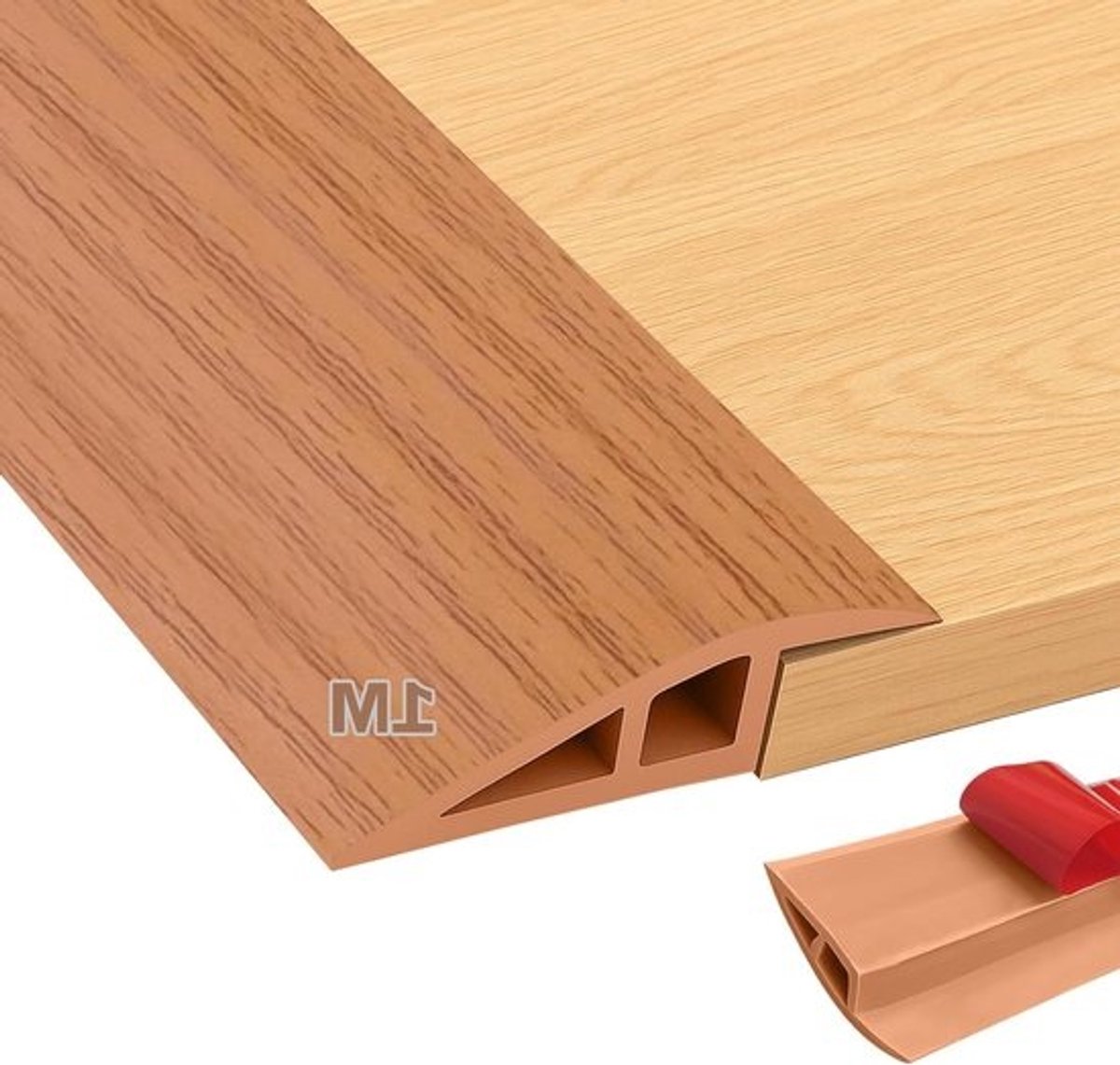 PVC Overgangsprofiel - Zelfklevend - Voor hoogteverschil 5 mm tot 10 mm - Gele Eik 100 cm x 5 cm