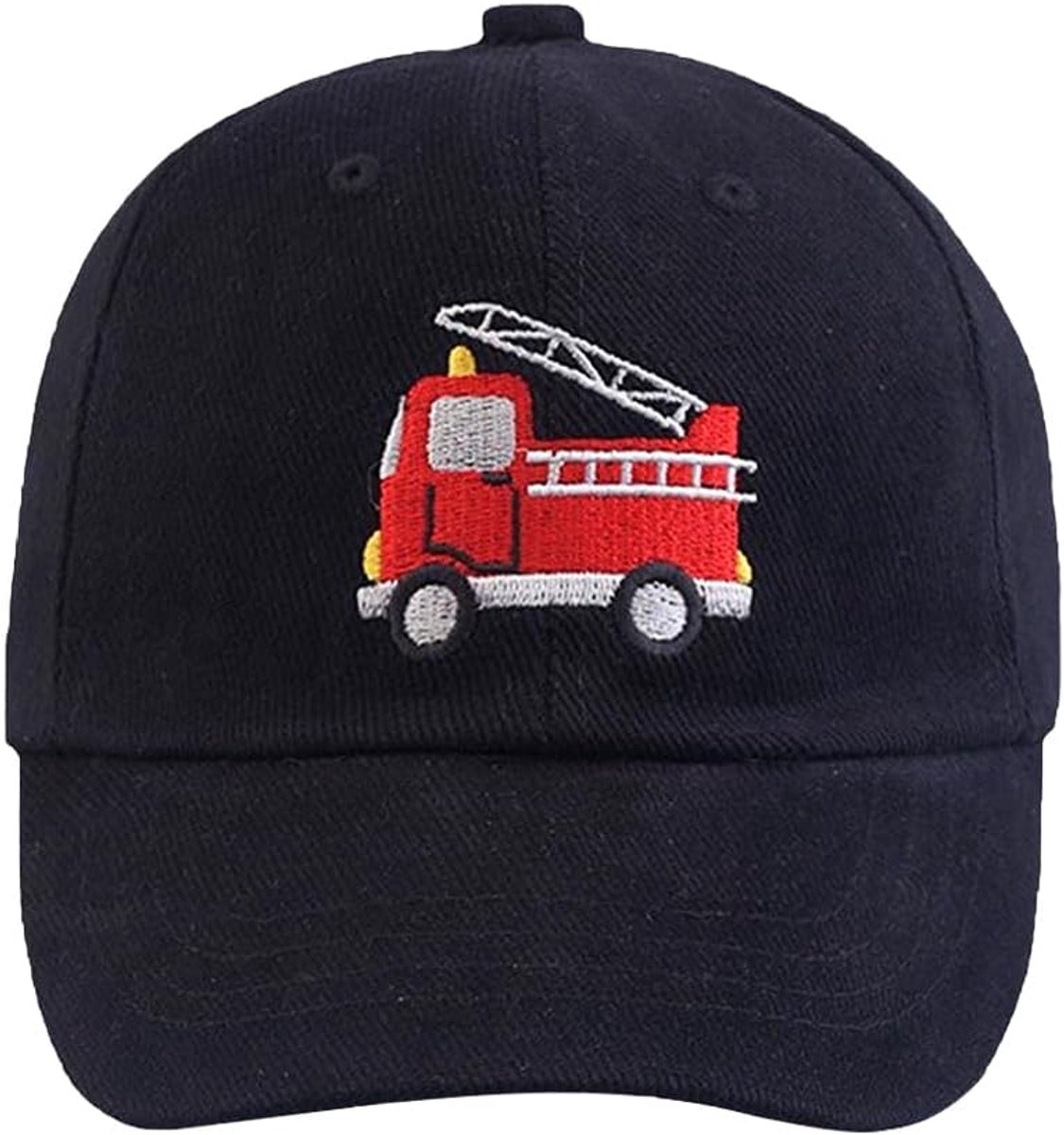 Cap, Fire Engines Baseball Cap, UV Protection Baseball Cap, Verstelbare Baseball Cap, Katoen Baseball Cap, Zomer Hoed Jongens Meisjes One Size 2-5 jaar (Zwart), zwart, 50-54