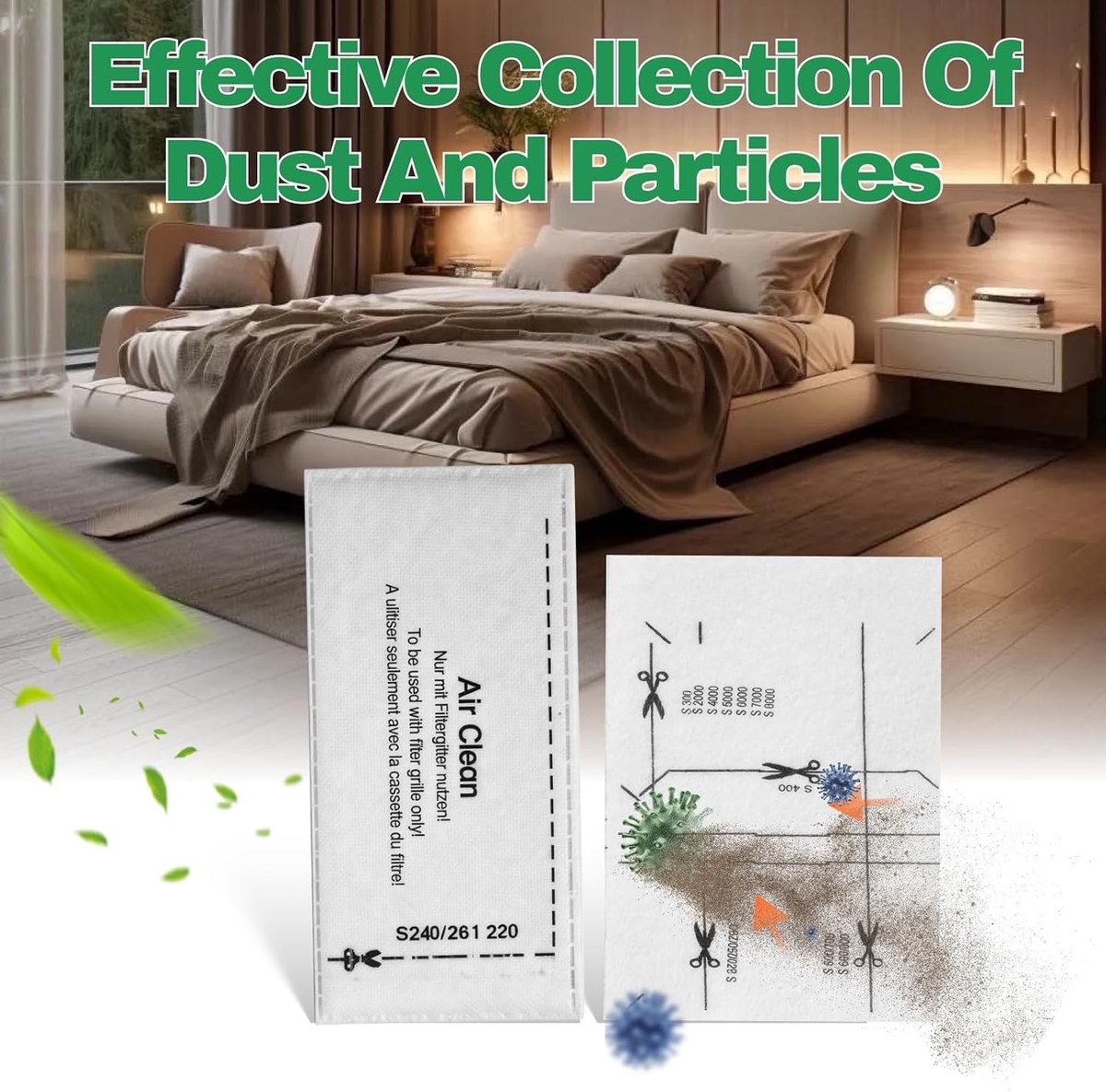 Op maat te snijden stofzuigerfilters - 6 vervangingsfilters voor Complete C1 C2 C3-serie, Air Clean-filtratie, motorbescherming en luchtafvoer, ideaal voor optimale stofopvang