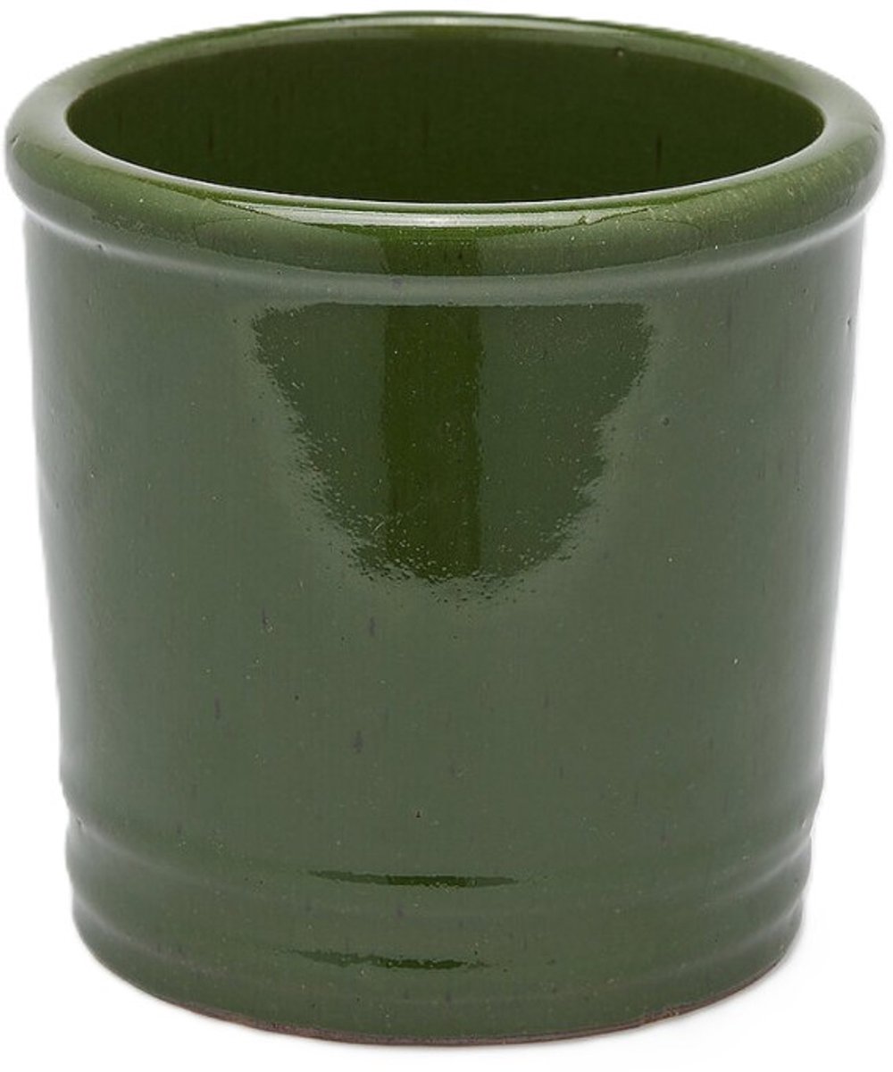 EDG - Bloempot- Keramiek - groen - D18 x H18 cm - Opening 15,5 cm