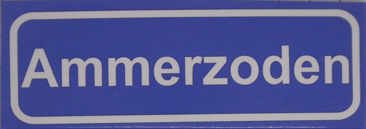 Souv© - koelkast magneet - plaatsnaam bord - kombord - souvenir - koelkastmagneetje - relatiegeschenk Ammerzoden