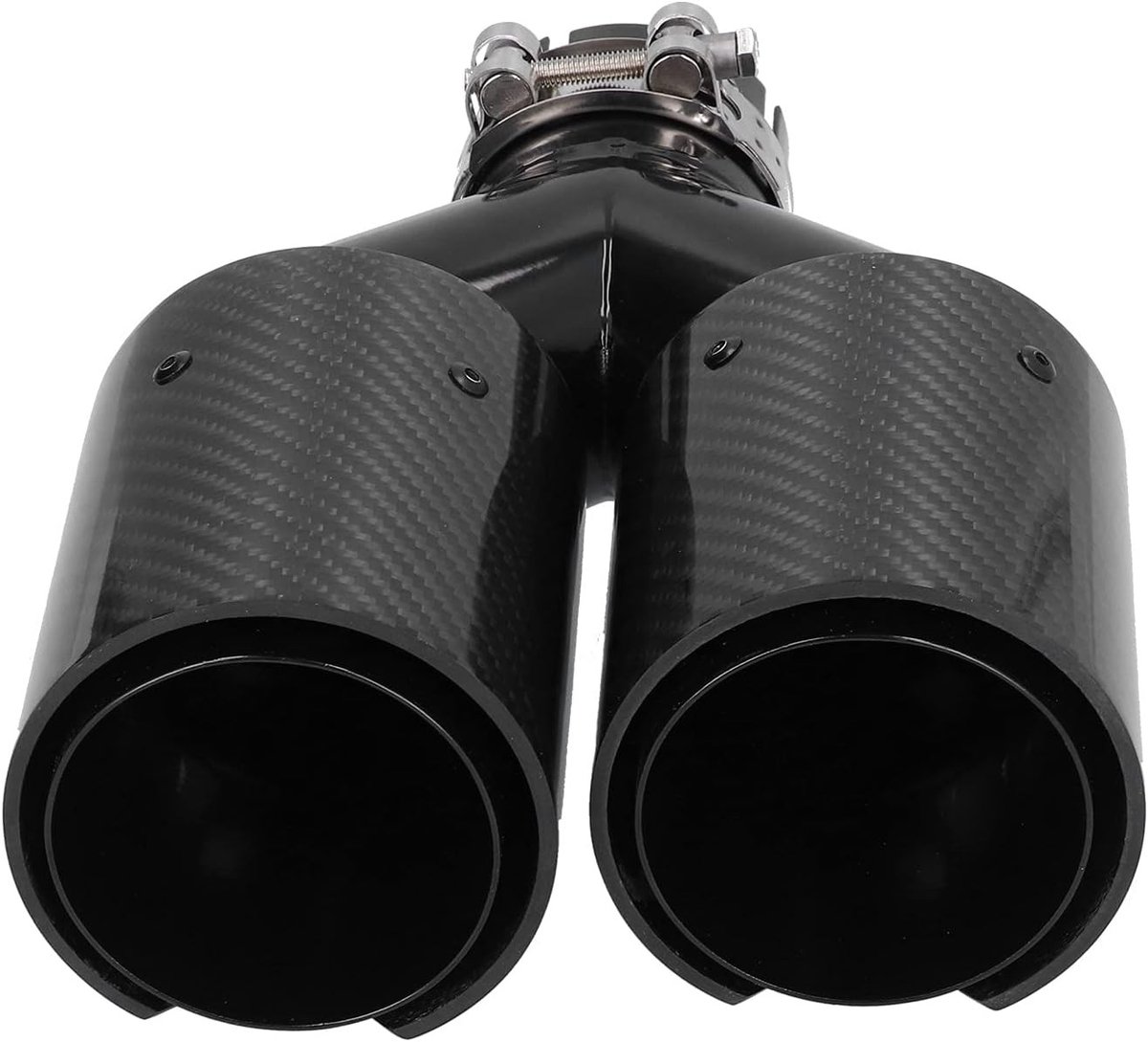 Uitlaatpijp Y-vormige dubbele 93mm uitlaat met enkele 63mm inlaat - universele carbon fiber tips voor autoperformance en aanpassing van de uitlaatgeluid