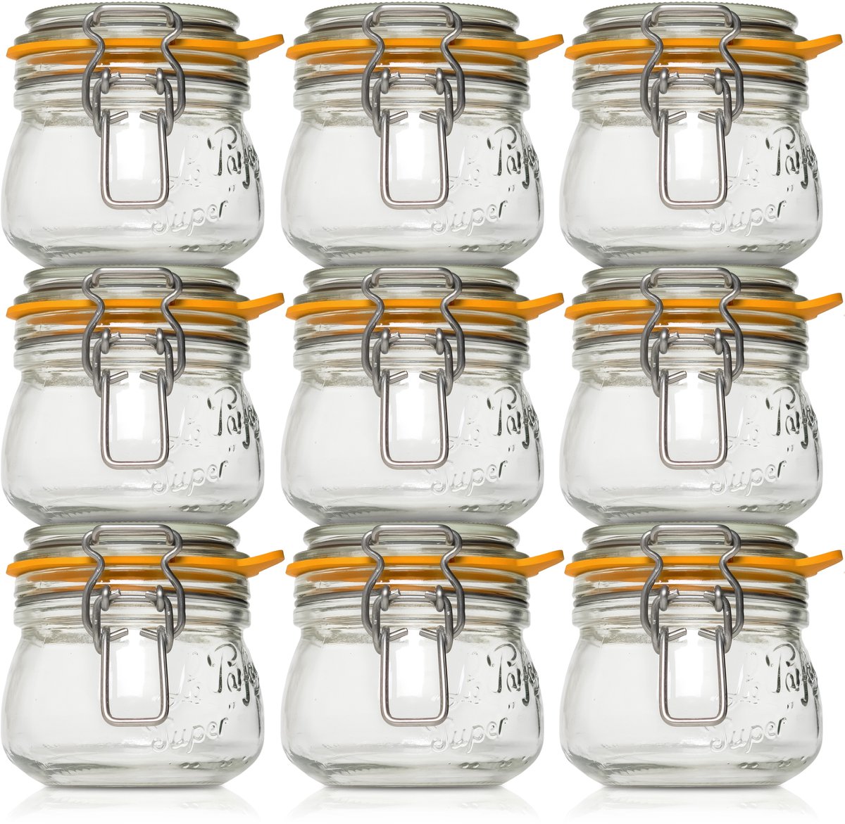 Le Parfait 250ml Weckpotten Set (9x 250ml) | OP=OP VOORDEELSET | 3 Weckpotten van 250 ML | Premium A-kwaliteit | Robuust en Voedselveilig | Ideaal als voorraadpot, inmaakpot of conserveerpot | Made in France