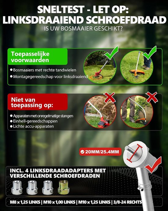 Fadenkopf für Motorsense Motorsense Zubehör - met Tap & Go systeem M10x1,25 draadspoel Universele Trimmerkop — afbeelding 4