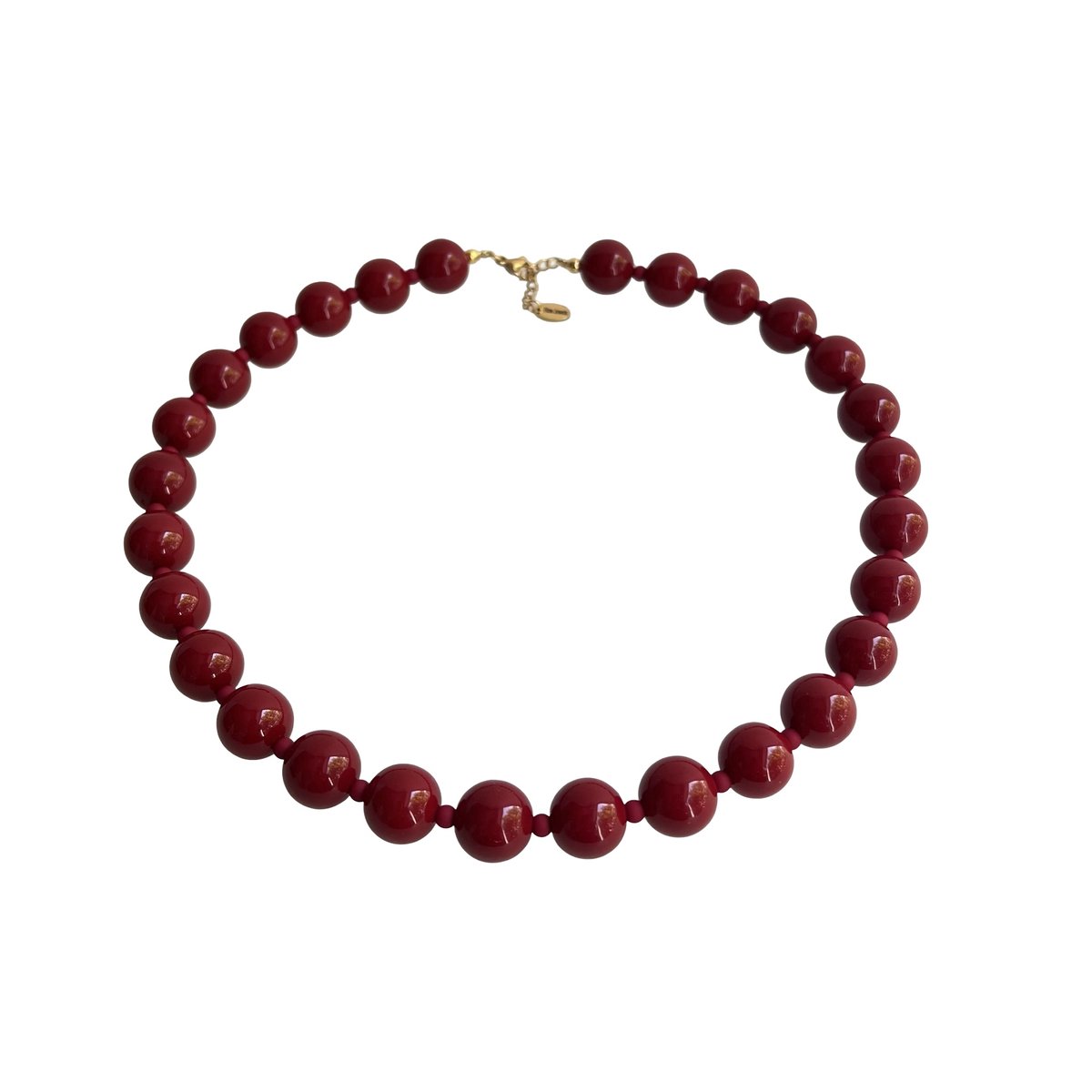 FlowJewels - XL kralenketting - donkerrood