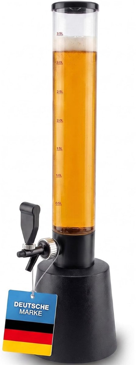 SP® Biertoren - Biertap - Bierdispenser - Zwart - 10cm x 10cm x 85cm