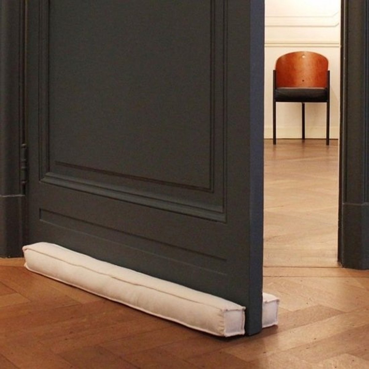 Dubbele Tochtstopper voor Onder Deuren - 70 cm - Beige - Bescherming tegen Tocht en Geluid