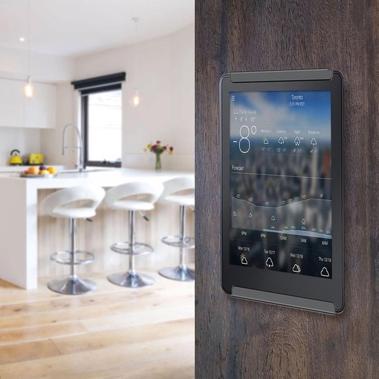 Tablethouder voor aan de muur, universele tablet-wandhouder, veelzijdige tablethouder, compatibel met iPad, iPhone, Samsung, Surface, Huawei, Xiaomi, Lenovo — afbeelding 4