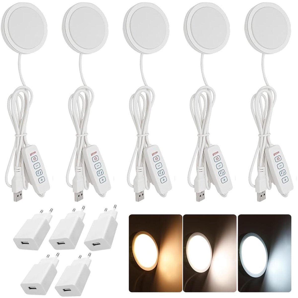 LED Verlichting Set voor 3D Printers, 5-delige RGB Kit met Afstandsbediening, 16 Kleuren en 3000-6400K Instellingen, Perfecte Accessoires voor 3D Printprojecten