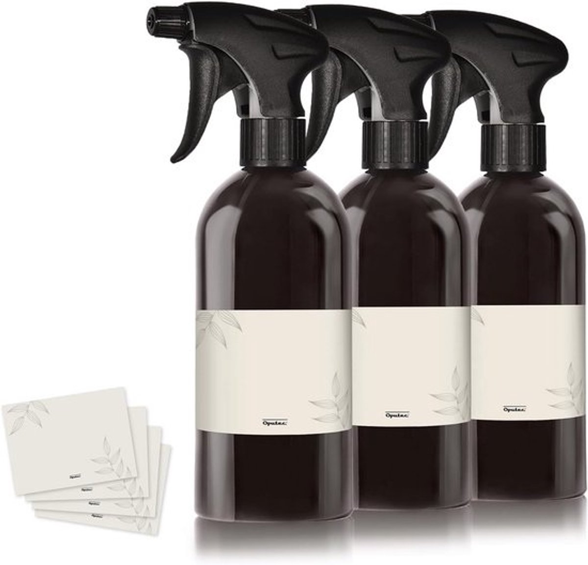 Zwarte Kunststof Spuitfles 3 x 500 ml – Navulbare Spuitfles voor Planten, Reinigingsmiddelen & Parfum – Lichtbestendig & Draagbaar