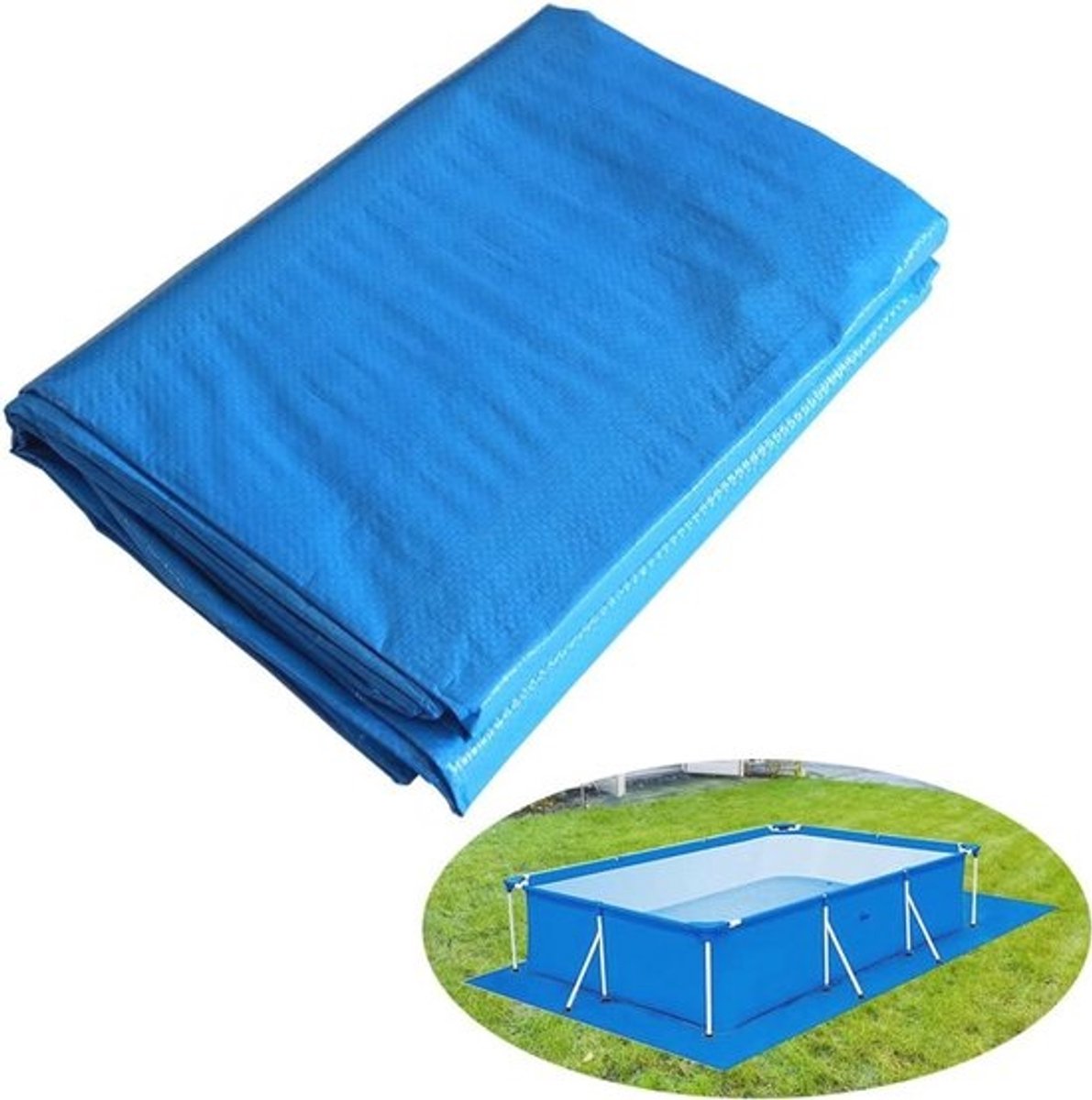 Zwemmat voor Boven- of Inbouwzwembad - Opvouwbare en Waterdichte Vloermat - 295 x 206 cm