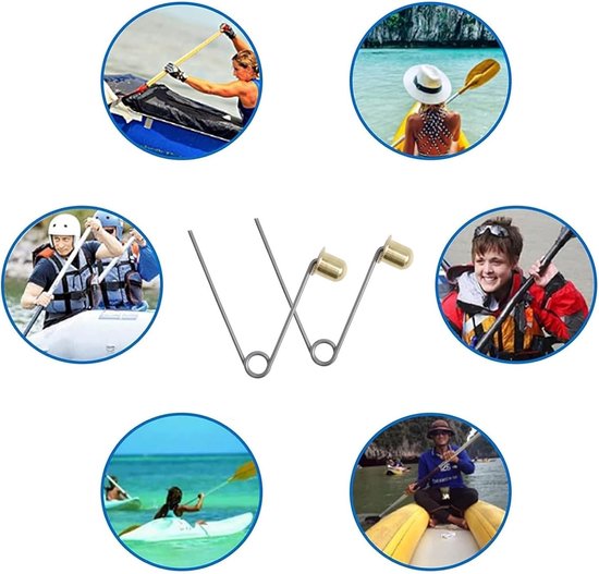 Tent Pole Klemmen - 8 Stuks Kayak Paddle Veer Snap Clips van Koolstofstaal voor Kamperen en Peddelen, Geschikt voor 8mm Knoppen en Tentpalen — afbeelding 4