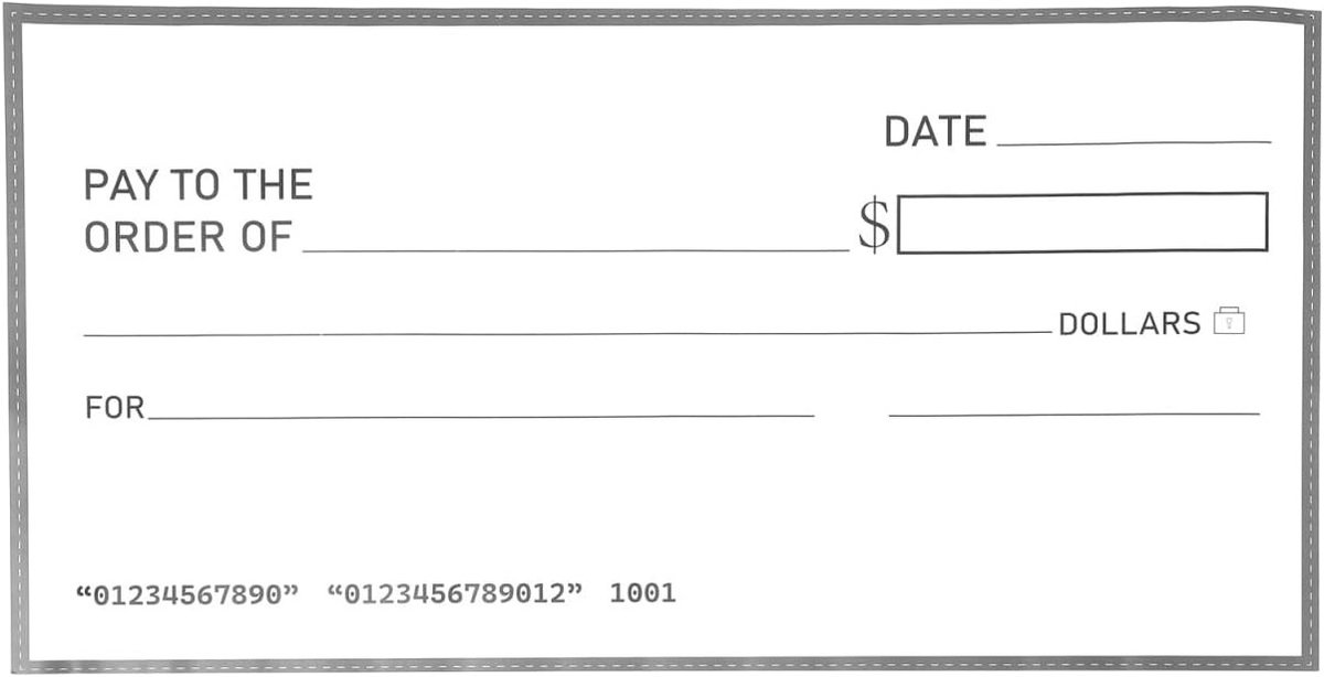 Grote nep cheques voor presentaties - Ideaal voor evenementen, controle en droge uitwisbare marker 300g wit