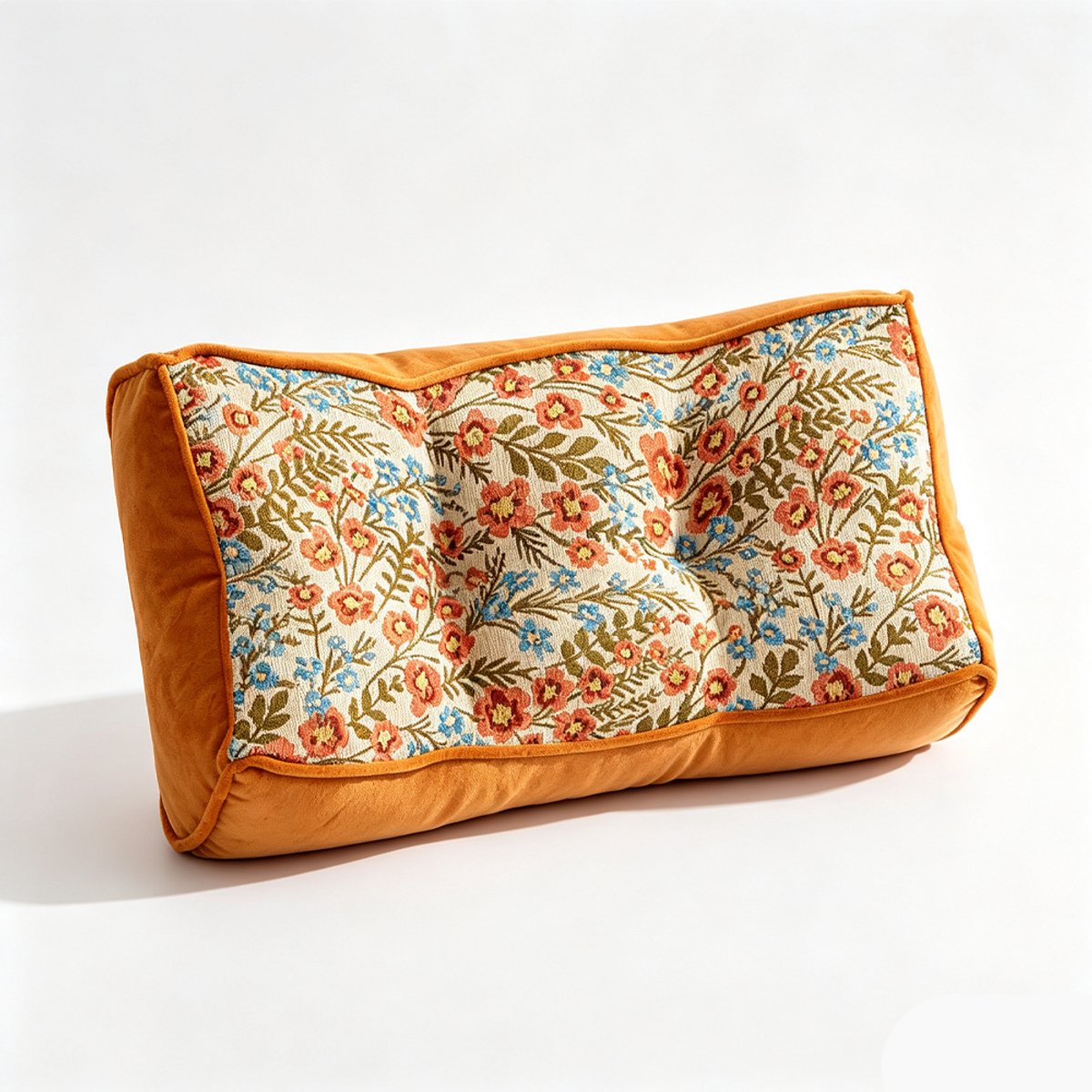 Sierkussen - Rugkussen - Lendekussen - Kantoor - Auto - Woonkamer Decoratie - Luxe kussens voor woonkamer & bank - Inclusief binnenkussen - Niet-afneembaar - 38x18x13CM - Oranje