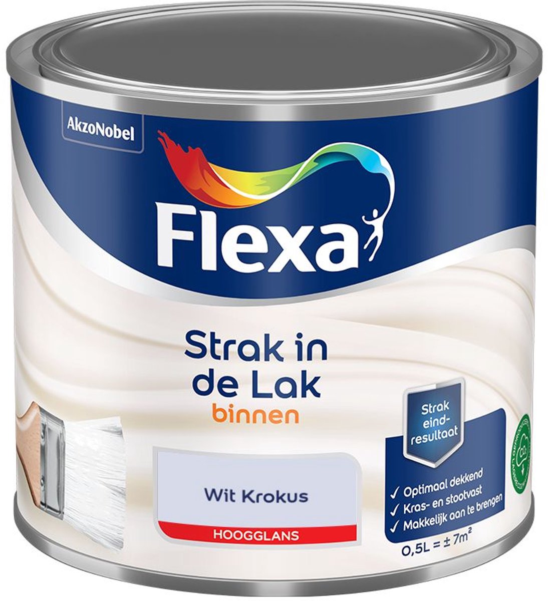 Flexa - Strak In De Lak Binnenlak Hoogglans - Wit Krokus - Mengverf - 500 Ml