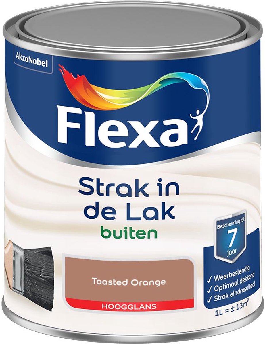 Flexa - Strak In De Lak Buitenlak Hoogglans - Toasted Orange - 1 L - Kleur Van Het Jaar 2027
