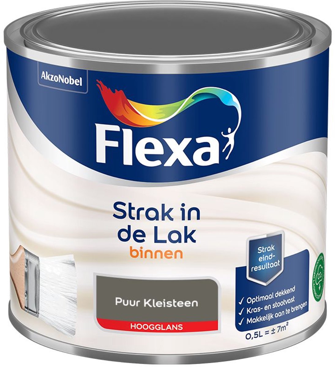Flexa - Strak In De Lak Binnenlak Hoogglans - Puur Kleisteen - Mengverf - 500 Ml