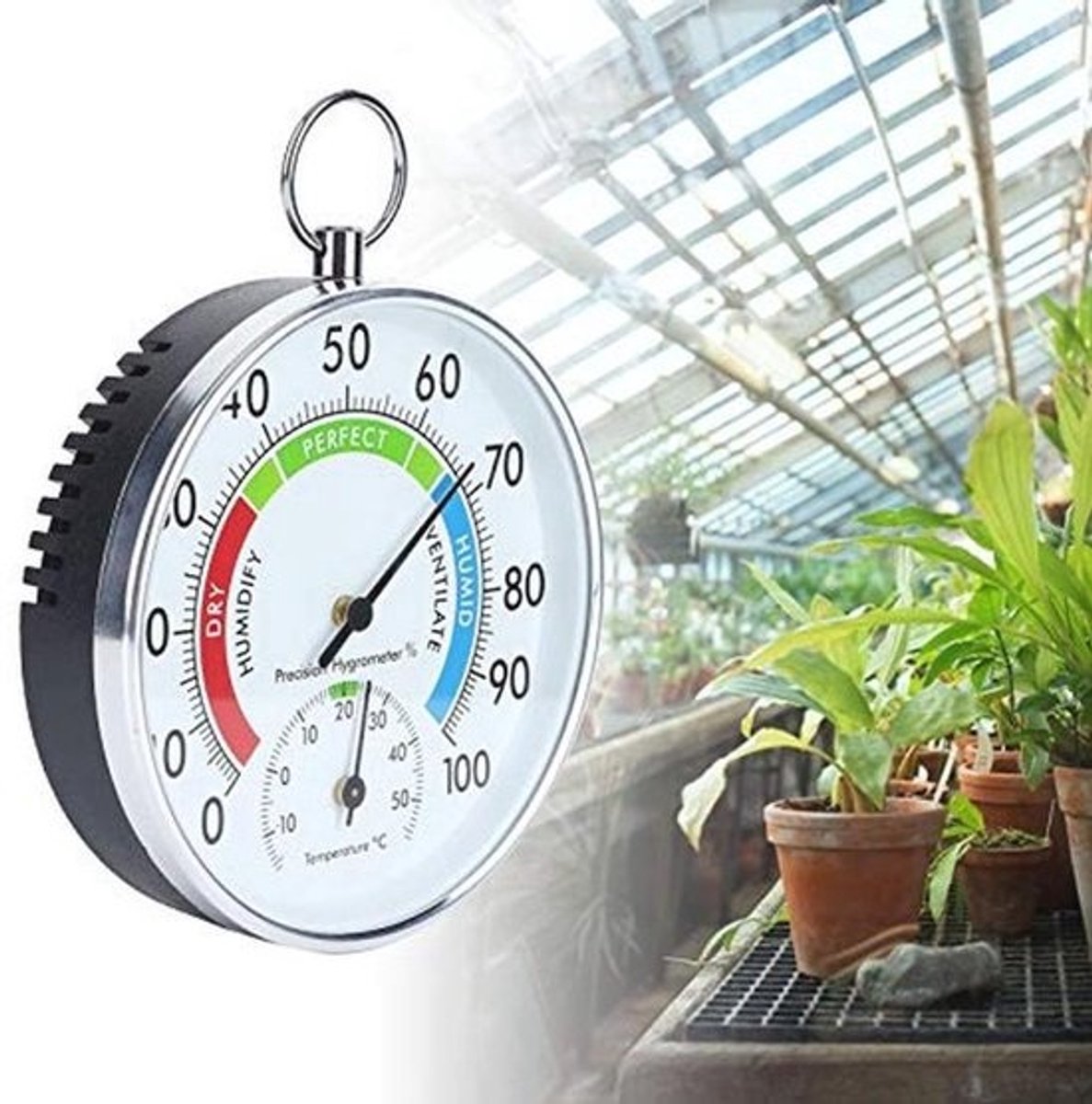 Thermometer-hygrometer voor binnengebruik - Nauwkeurige metingen van temperatuur en luchtvochtigheid