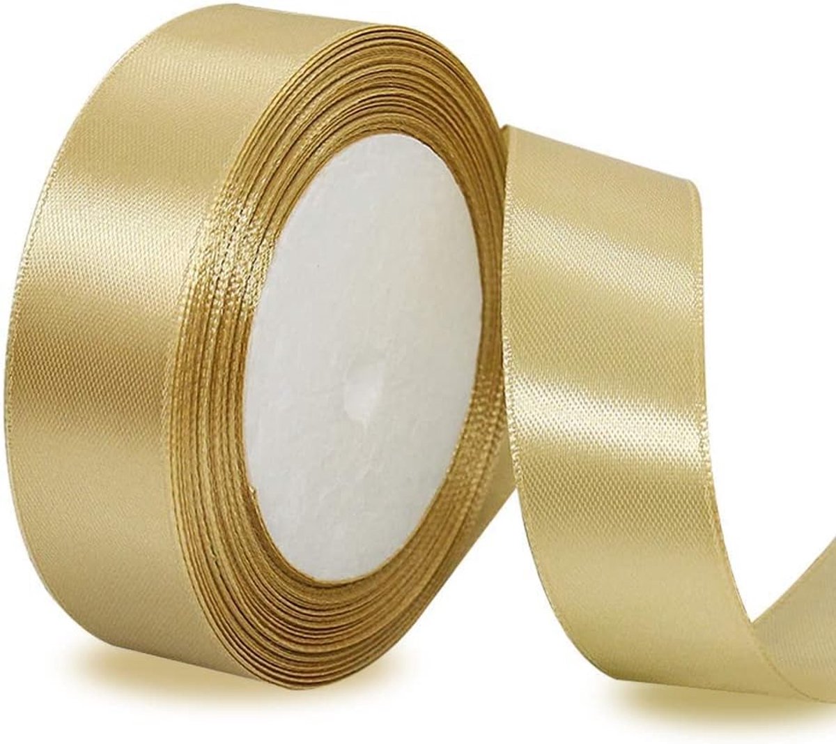 Linten goud, 20 mm breed, 23 meter cadeaulint voor geschenkverpakking, doe-het-zelf knutselwerk, boeketten, naaiprojecten, verjaardags- en bruiloftsdecoraties