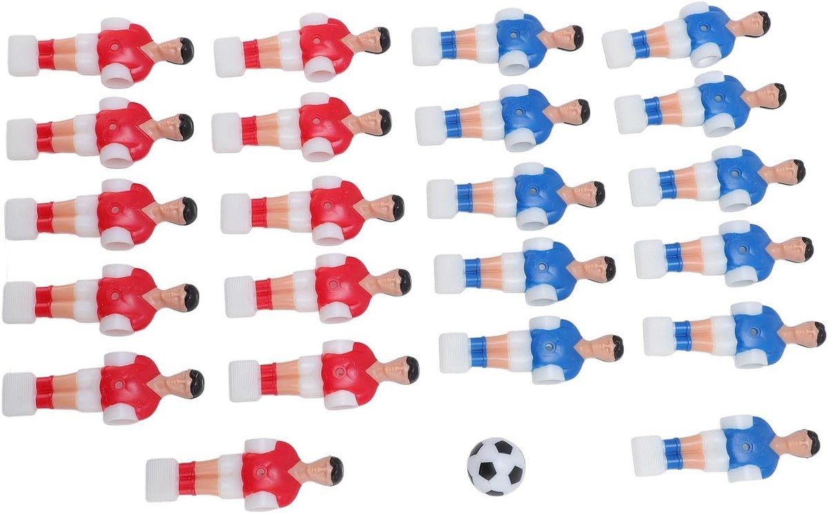 Vervangende tafelvoetbalspelerset met 11 blauwe spelers en 32 mm voetballen voor tafelvoetbaltafels - Ideale accessoires voor tafelvoetbalplezier en competitie