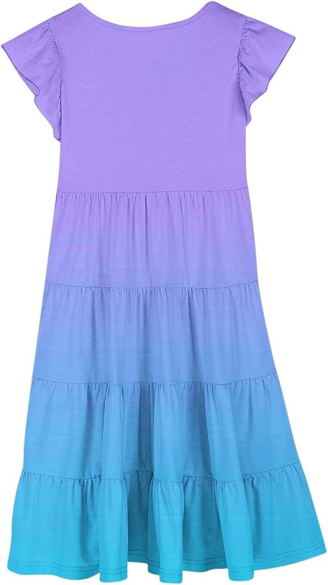 Jurk voor meisjes, kinderen, katoen, zomer, prinses, ceremonie, bruiloft, bloemen, mouwloos, modieus, chic, verjaardag, casual, ademend, zacht, comfort, A37