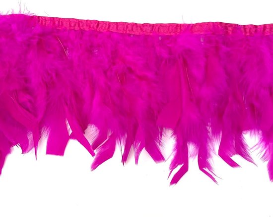 Turkije veren franje trim voor feestkleding DIY naaien ambachten decoratie Pack van 2 Yards (Fuchsia) — afbeelding 4