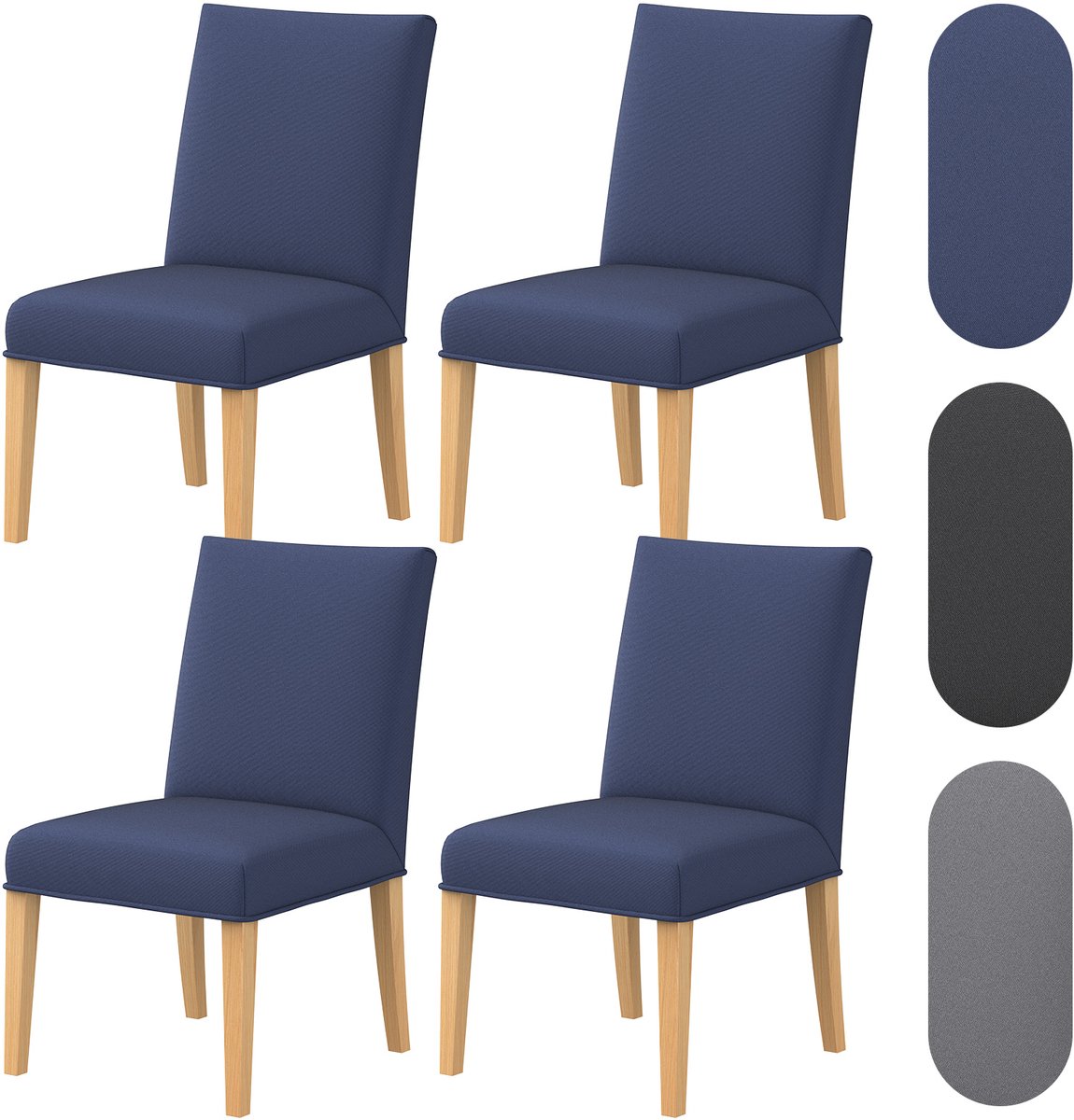 Arvioo - Stoelhoes - Marineblauw - 4 stuks - Rekbaar - Waterafstotend