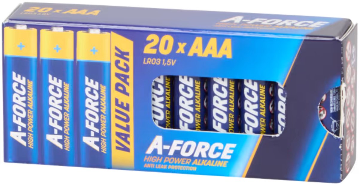 A-Force batterijen AAA 20 stuks