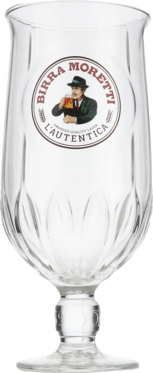 Birra Moretti Voetglas Met Reliëf bierglazen | 6x 500 ml