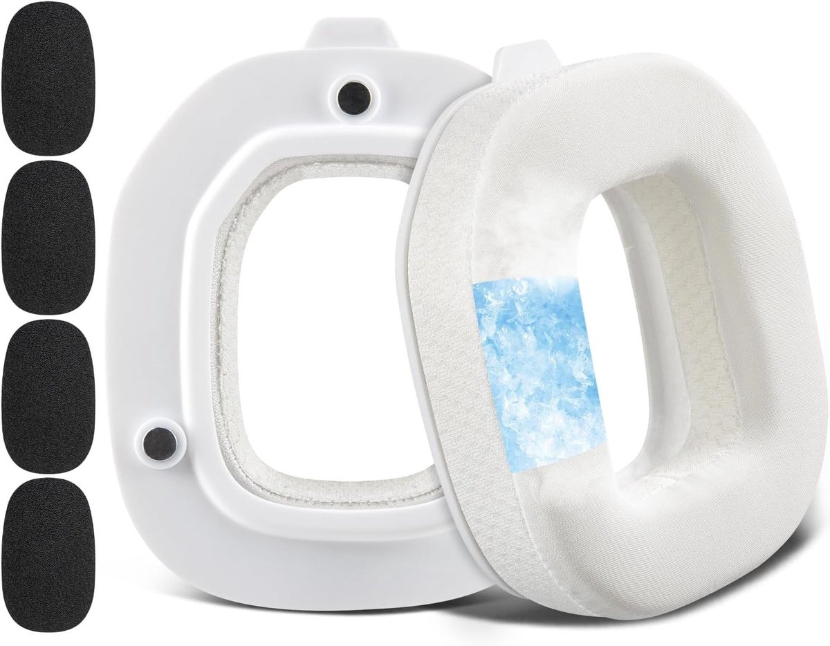 Vervangende koelgel oorkussens voor Astro A50X/A50 Gen4/A50 Gen5 headset, ademend en comfortabel met hoogwaardig schuim en zijden stof