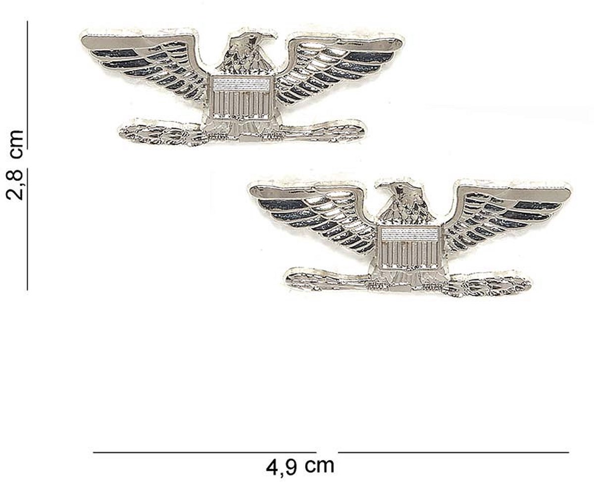 Embleem metaal Colonel rank eagles pin