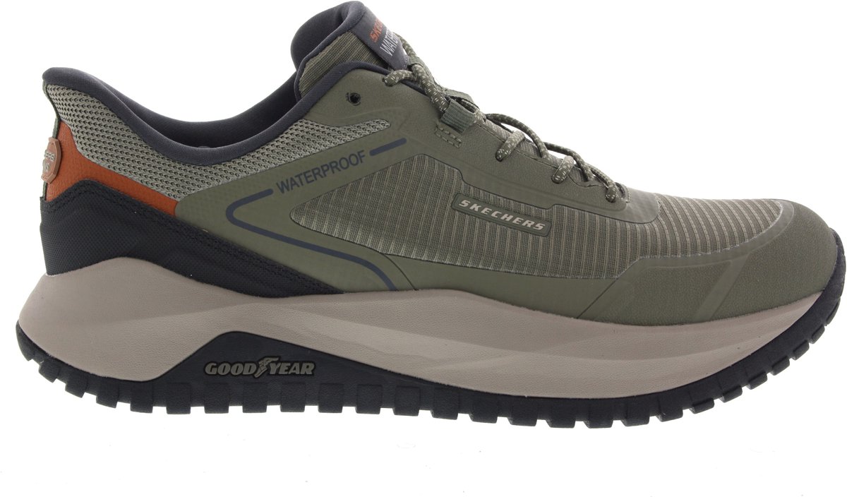 Heren Sneakers Skechers Badger Koda Slip In Waterproof Olijf - Maat 43