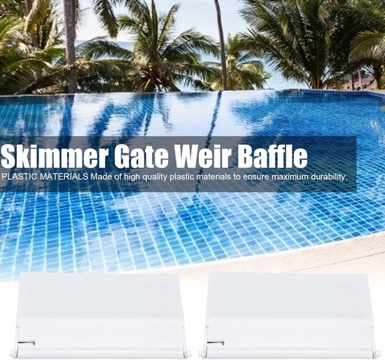 Skimmerklep voor zwembad, 2 stuks, skimmer Gate Weir Baffle, duurzame skimmerklep, praktische accessoires van kunststof, voor voor zwembad — afbeelding 2